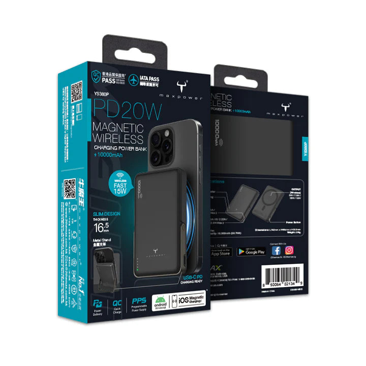 牛魔王 - YS380P 10,000mAh 磁力無線外置充電器