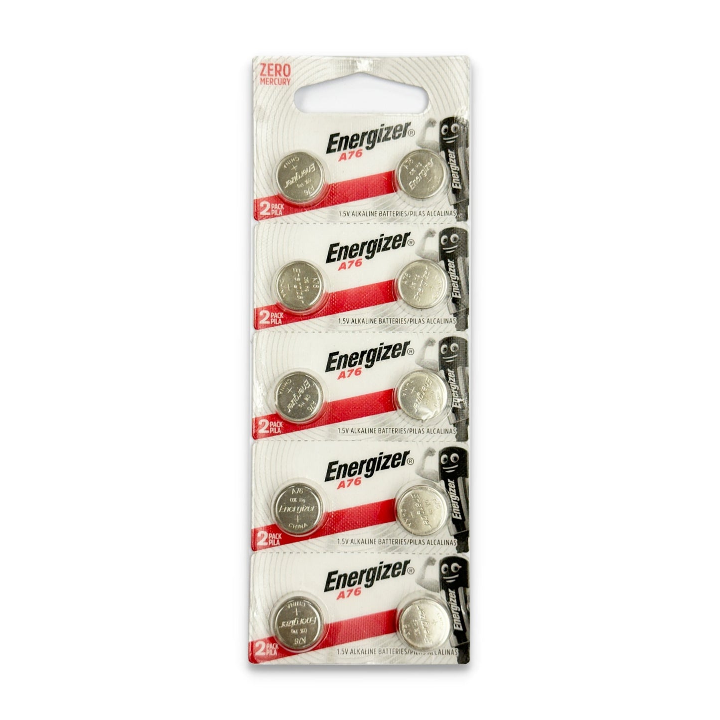 勁量-A76 (LR44/AG13/L1154/V13AG) 1.5V 鹼性電池 (10粒裝)