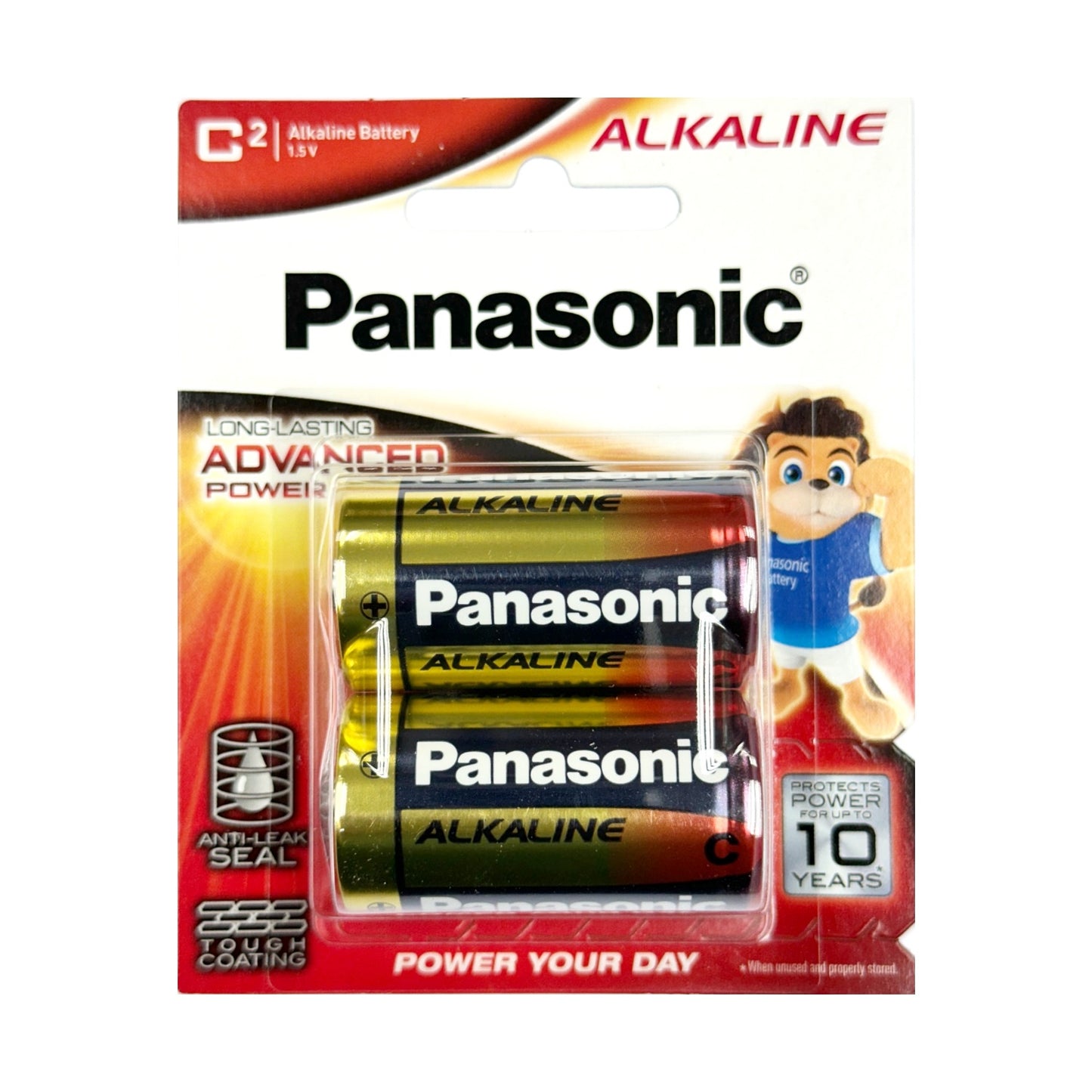 樂聲牌 - C型 鹼性電池 (兩粒裝) 中電/LR14/2號電