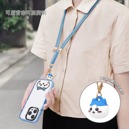 Garmma - Chiikawa 吉伊卡哇 公仔吊飾扣環長背帶(160cm) -  (藍色) 小八貓 / Hachiware / ハチワレ