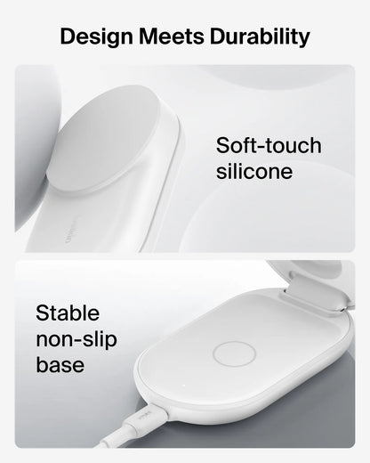 Belkin - UltraCharge Qi2 3合1 可折疊磁吸充電器 25W (附送45W充電器)