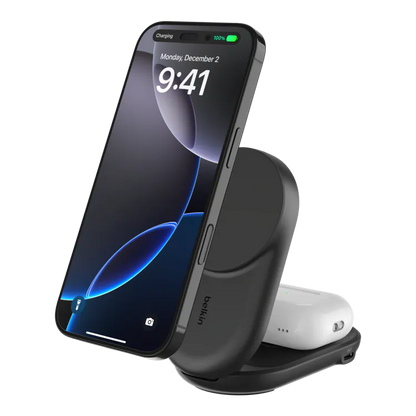 Belkin - UltraCharge Qi2 2合1 可折疊磁吸充電器 25W (附送45W充電器)