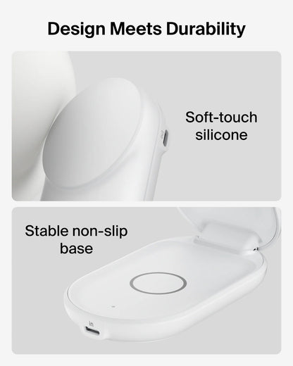 Belkin - UltraCharge Qi2 2合1 可折疊磁吸充電器 25W (附送45W充電器)