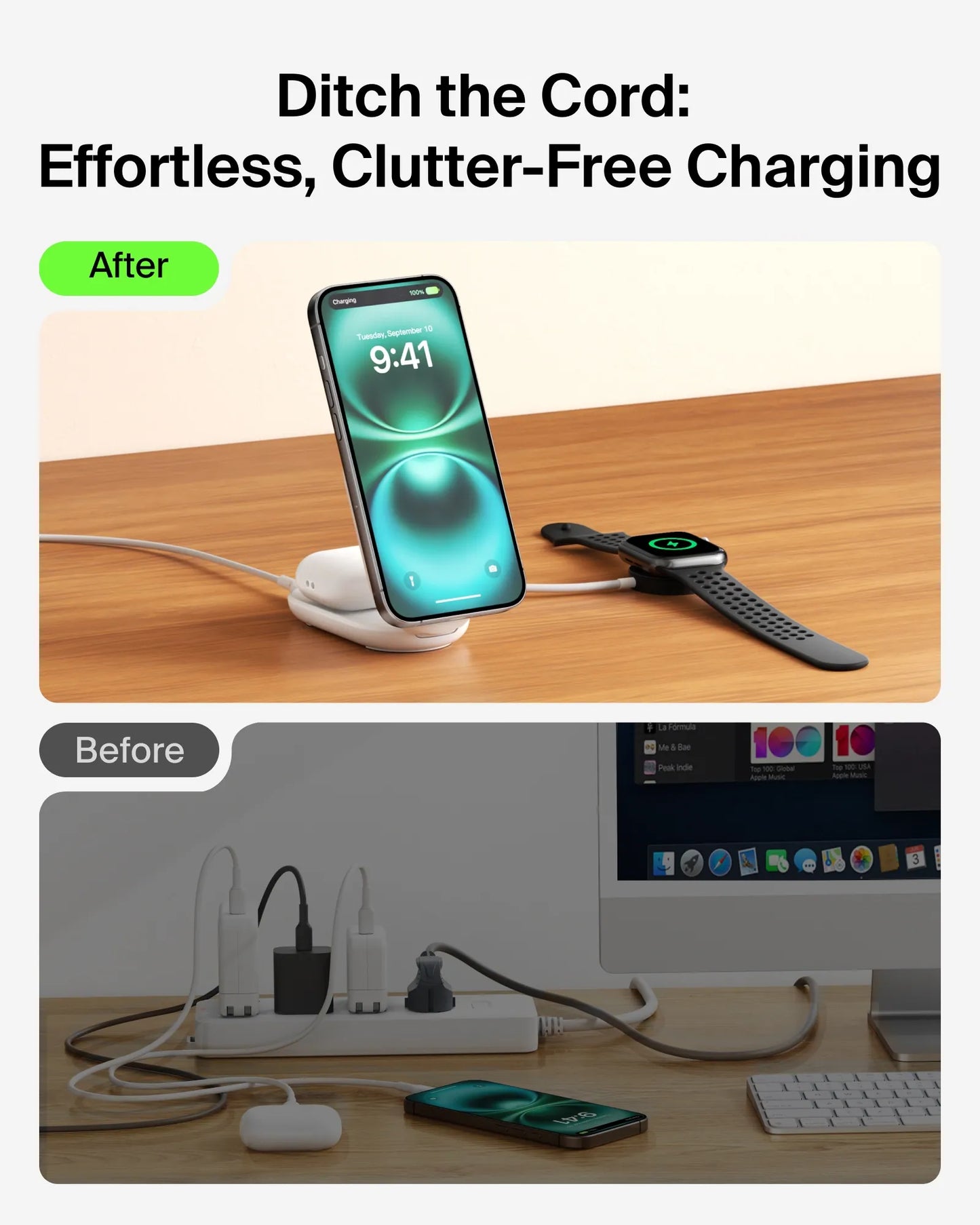 Belkin - UltraCharge Qi2 2合1 可折疊磁吸充電器 25W (附送45W充電器)