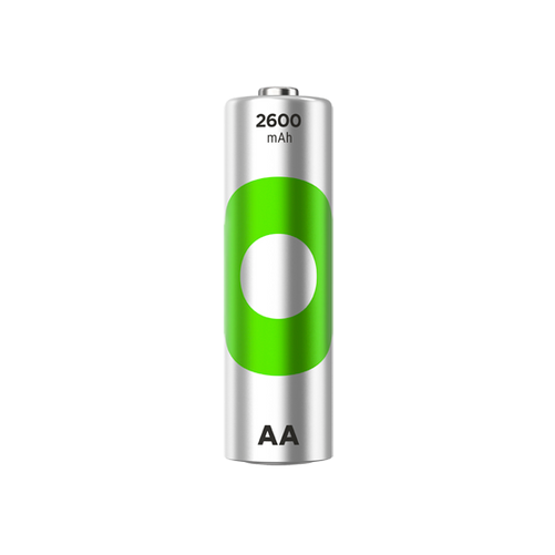 超霸 - GP 綠再 AA 2600mAh Ni-MH充電電池 (4粒裝)