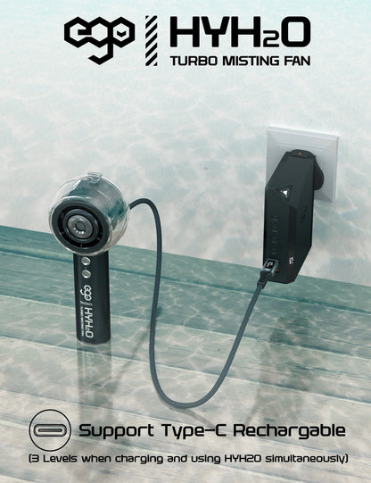 EGO HyH2O 噴霧 水冷 手提風扇 (粉紅色)