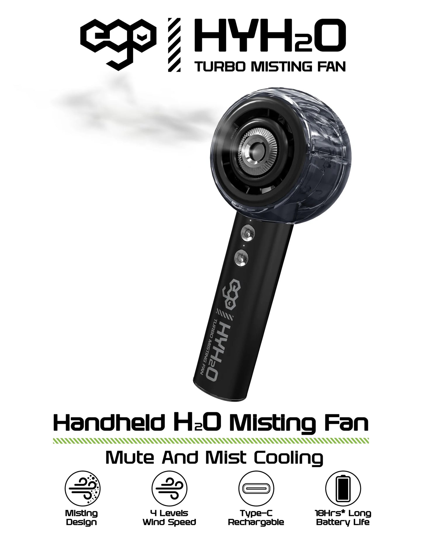 EGO - HyH2O 噴霧 水冷 手提風扇