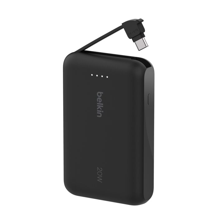 Belkin - BoostCharge 10K 內置充電線 便攜式行動電源 (黑色) CCC認証