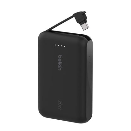 Belkin - BoostCharge 10K 內置充電線 便攜式行動電源 (黑色) CCC認証