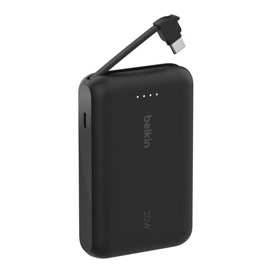Belkin - BoostCharge 10K 內置充電線 便攜式行動電源 (黑色) CCC認証