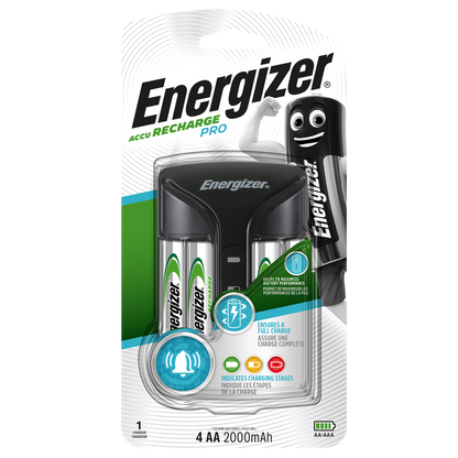 勁量-AA/AAA專業型充電器 連 4x AA 2000mAh充電池套裝