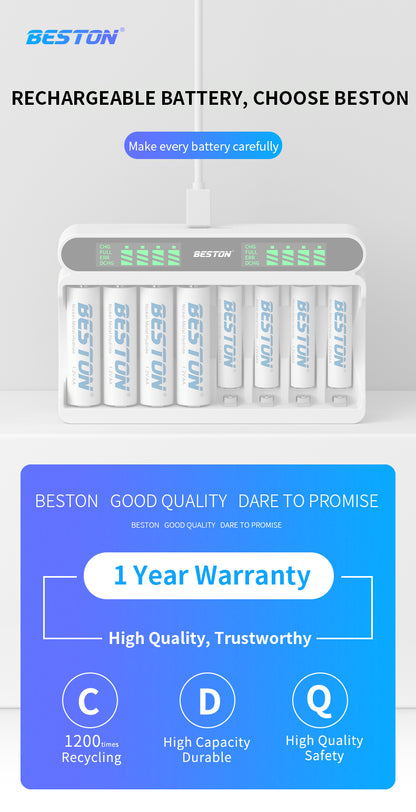 Beston - AA/AAA 1.2V (Ni-MH) 鎳氫電池 8位充電器 C9024