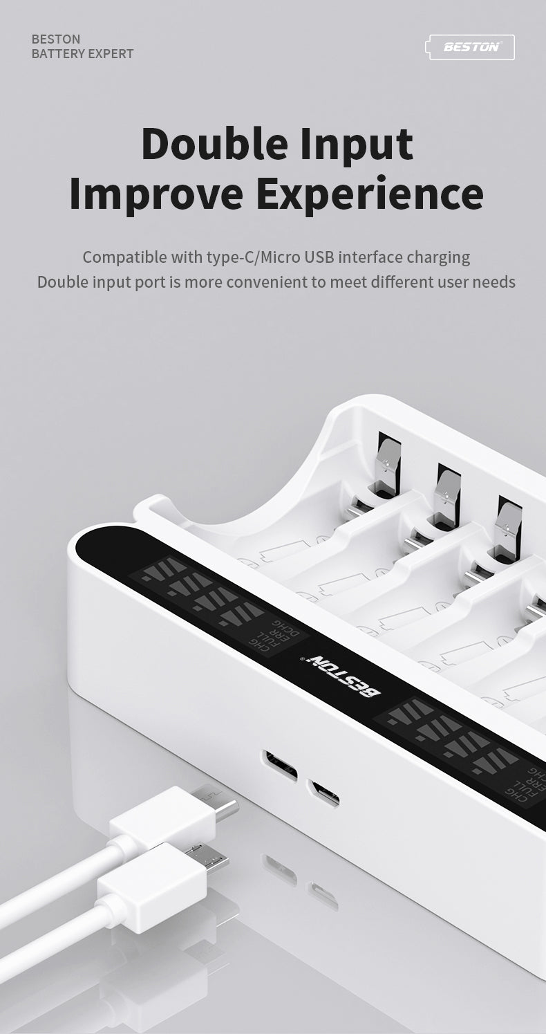 Beston - AA/AAA 1.2V (Ni-MH) 鎳氫電池 8位充電器 C9024