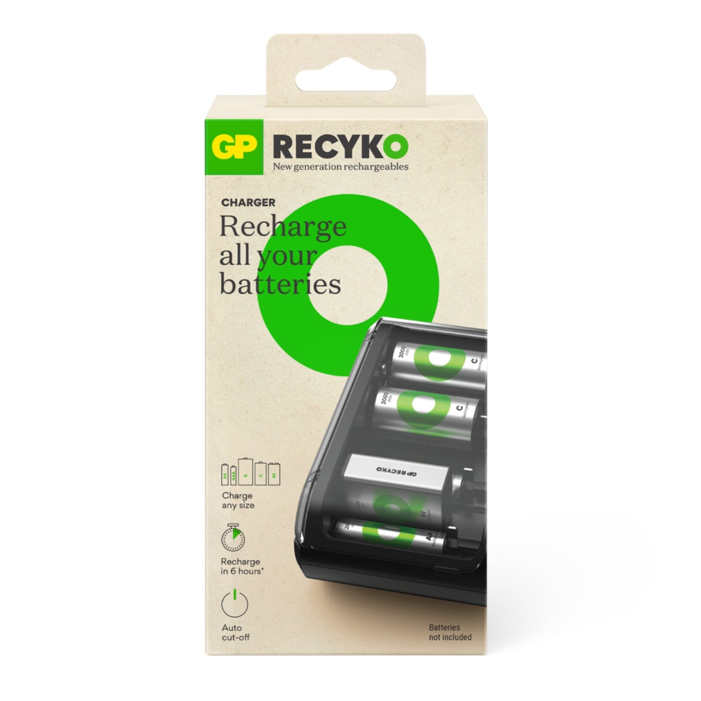 超霸 - GP B631 萬用鎳氫(NiMH)電池充電器(USB), 適合AA/AAA/C/D/9V電池