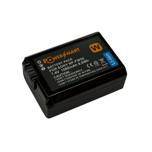 PowerSmart - Sony NP-FW50 相機代用電池 RX1RIII ZV-E10 ll A6400 A6000 A5000 A7 A7II A7R RX10