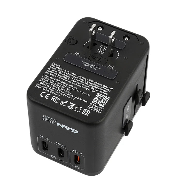 牛魔王 - JP700G GaN 70W 4位USB 充電旅遊插座