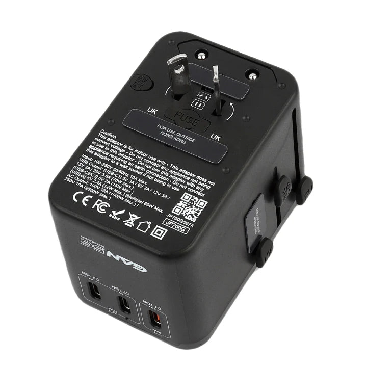 牛魔王 - JP700G GaN 70W 4位USB 充電旅遊插座