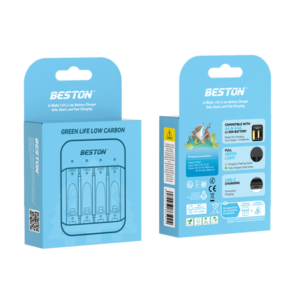 Beston - 恆壓1.5V AA 鋰電 充電池 3600mWh (4粒裝) 連充電器
