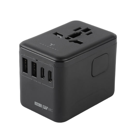 牛魔王 - PT88C 4 位USB 旅遊插座 - 黑色