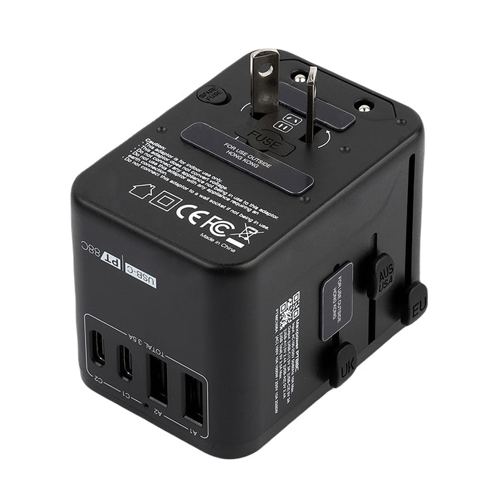 牛魔王 - PT88C USB-C 4 位充電旅遊插座 - 紫色