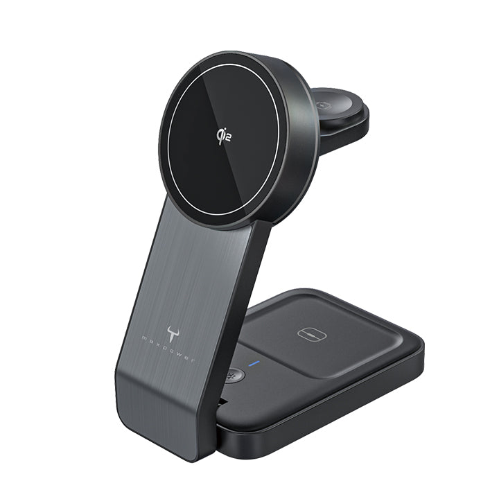 牛魔王 - QD882G Qi2 3合1 磁力無線充電座(可摺合) iPhone / Apple Watch / Airpods