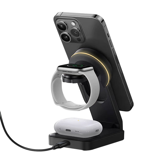 牛魔王 - QD882G Qi2 3合1 磁力無線充電座(可摺合) iPhone / Apple Watch / Airpods
