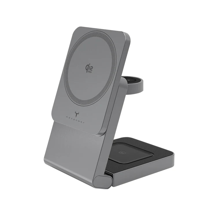 牛魔王 - QL996G Qi2 25W 磁力無線充電器 摺合式 支援 iPhone Airpods Apple Watch