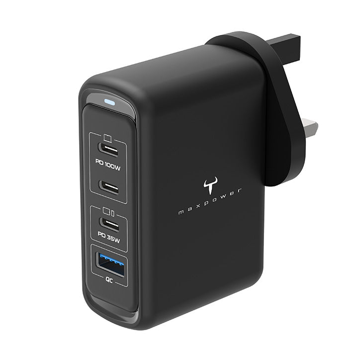 牛魔王 - TG100XV2 100W  4位 GaN USB 快速充電器