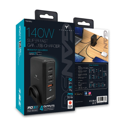 牛魔王 - TG140XJ 140W PD3.1  GaN 快速USB充電器