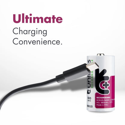 Uniross - 3.7V RCR123/16340 USB-C 鋰電 充電池