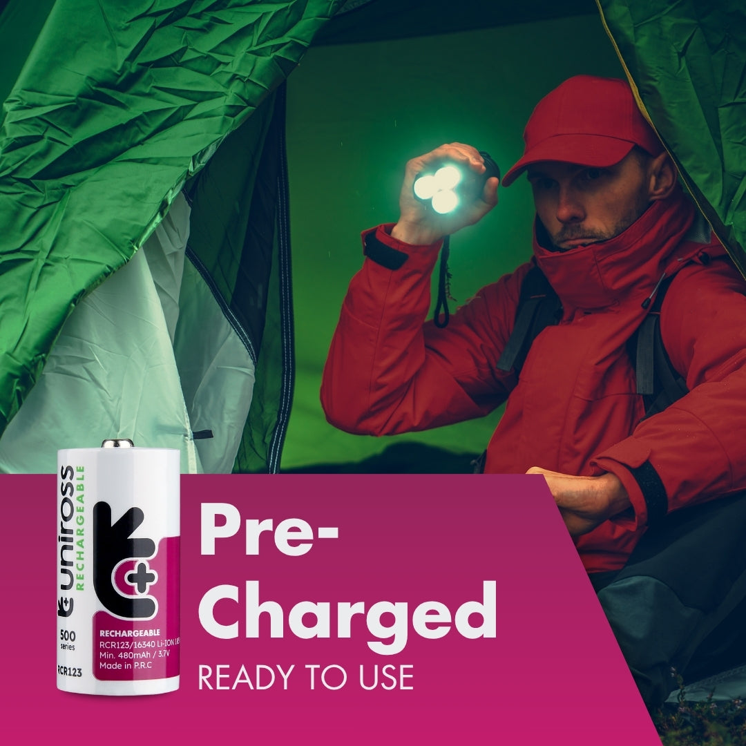 Uniross - 3.7V RCR123/16340 USB-C 鋰電 充電池