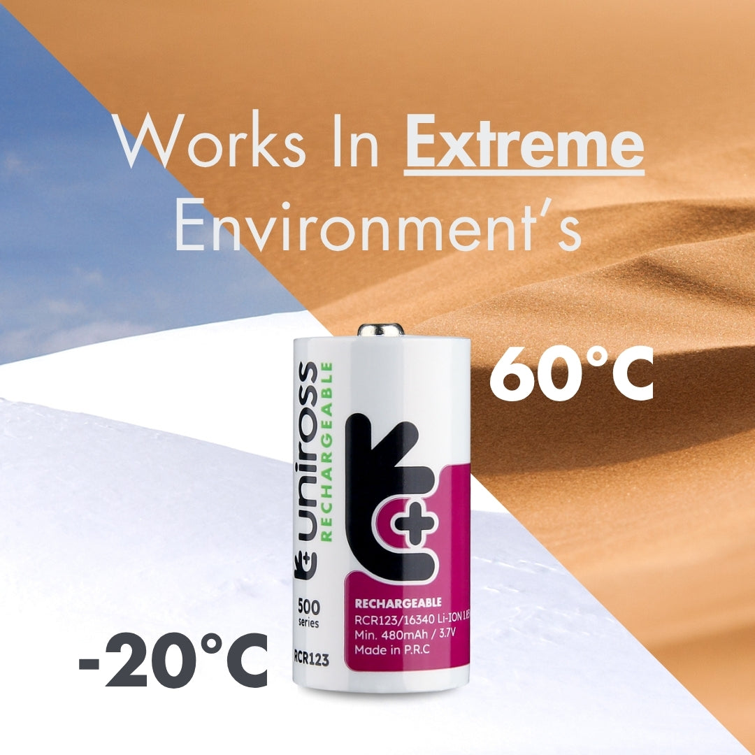 Uniross - 3.7V RCR123/16340 USB-C 鋰電 充電池