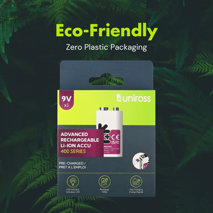 Uniross - 9V USB-C充電 鋰電池
