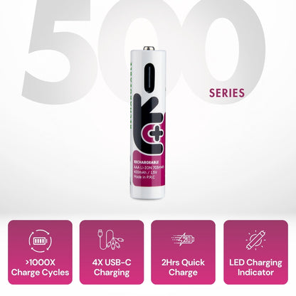 Uniross - 恆壓1.5V AAA USB-C充電 鋰電池 (4粒裝)