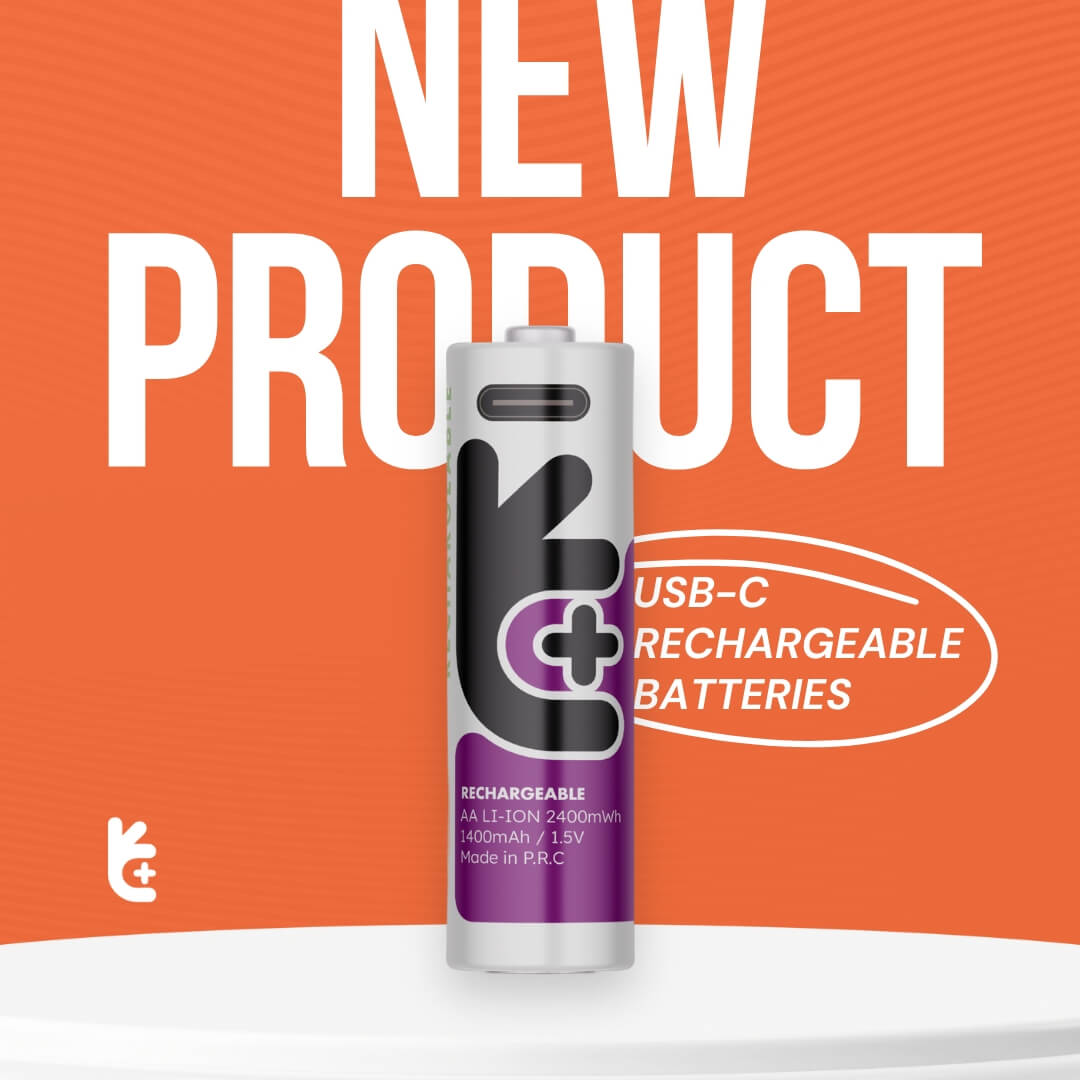 Uniross - 恆壓1.5V AA USB-C充電 鋰電池 (4粒裝)