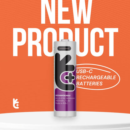 Uniross - 恆壓1.5V AA USB-C充電 鋰電池 (4粒裝)