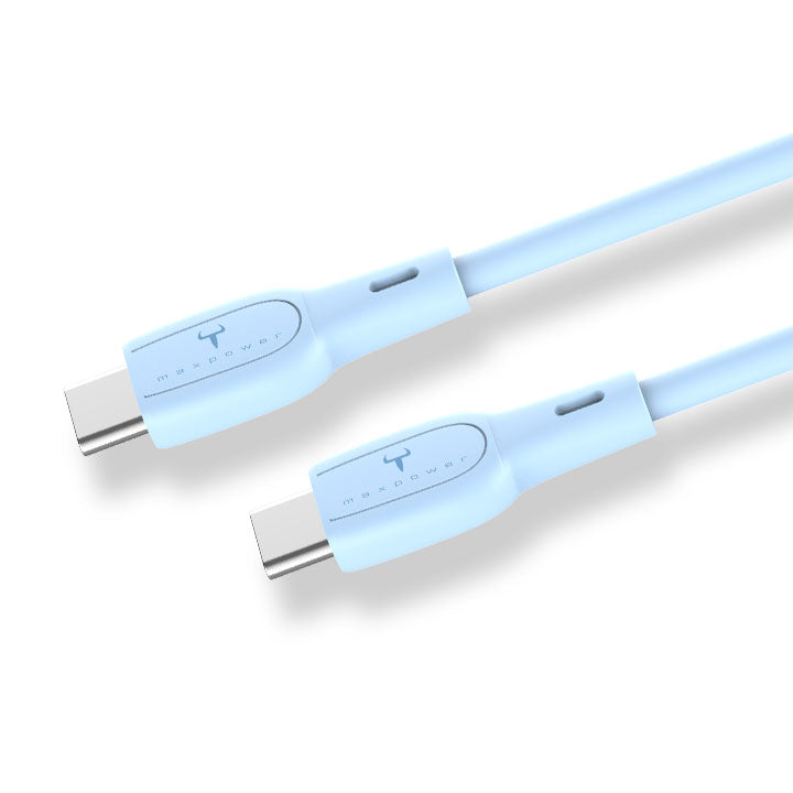 牛魔王 - YY110C 60W USB-C 至 USB-C 快速充電線 (粉藍色)