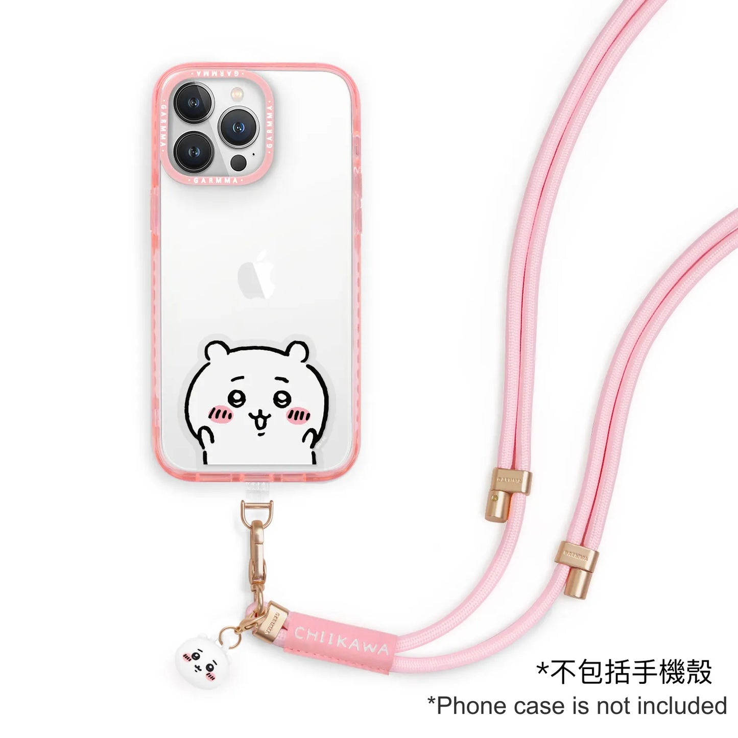 Garmma - Chiikawa 吉伊卡哇 公仔吊飾扣環長背帶(160cm) - (粉紅色) Chiikawa / ちいかわ