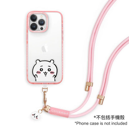 Garmma - Chiikawa 吉伊卡哇 公仔吊飾扣環長背帶(160cm) - (粉紅色) Chiikawa / ちいかわ