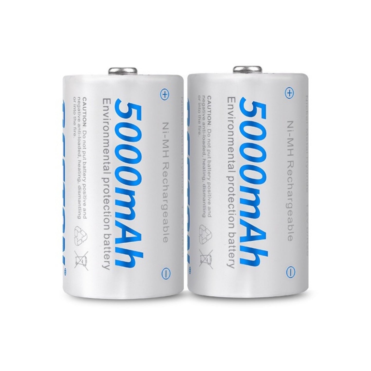 Beston - D型 1.2V 5000mAh 鎳氫充電池 (兩粒裝) D電 R20 大電