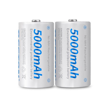 Beston - D型 1.2V 5000mAh 鎳氫充電池 (兩粒裝) D電 R20 大電