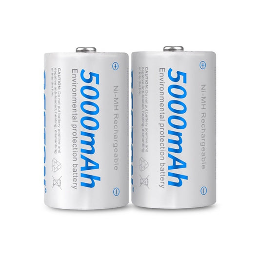 Beston - D型 1.2V 5000mAh 鎳氫充電池 (兩粒裝) D電 R20 大電