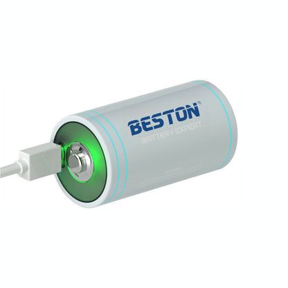Beston - 恆壓1.5V D型 USB-C 充電池 (1粒裝) 6000mWh 大電充電 鋰電池