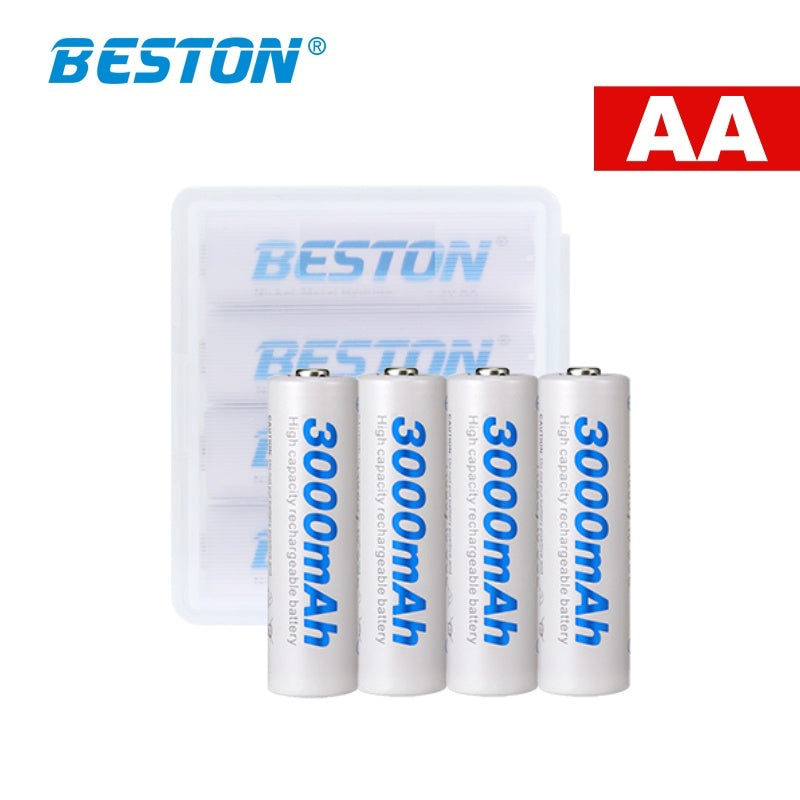 Beston - AA 1.2V 3000mAh 鎳氫(Ni-MH)充電池 (4粒裝) 連充電器