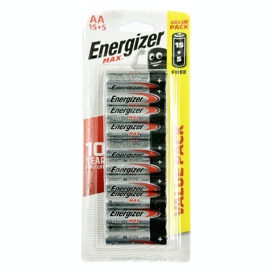 勁量 - MAX AA/2A 1.5V 鹼性電池(15+5粒卡裝)