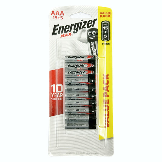 勁量 - MAX  AAA/3A 1.5V 鹼性電池(15+5粒卡裝)