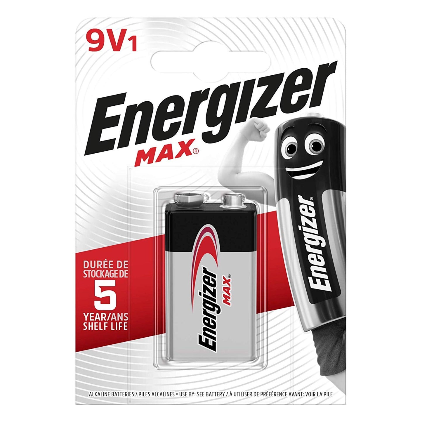 勁量-ENERGIZER MAX® 鹼性 9V 電芯 1粒裝 (9V 6LF22)
