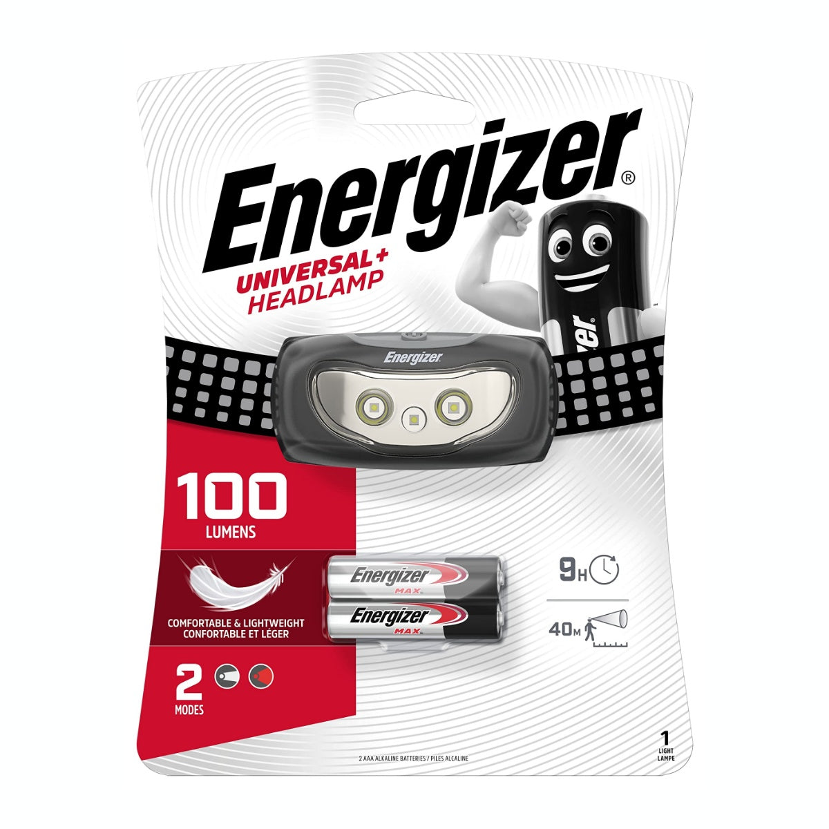 勁量-Energizer® HDCU22 100 流明 LED 輕盈頭燈 (連2粒 AAA 電池 )