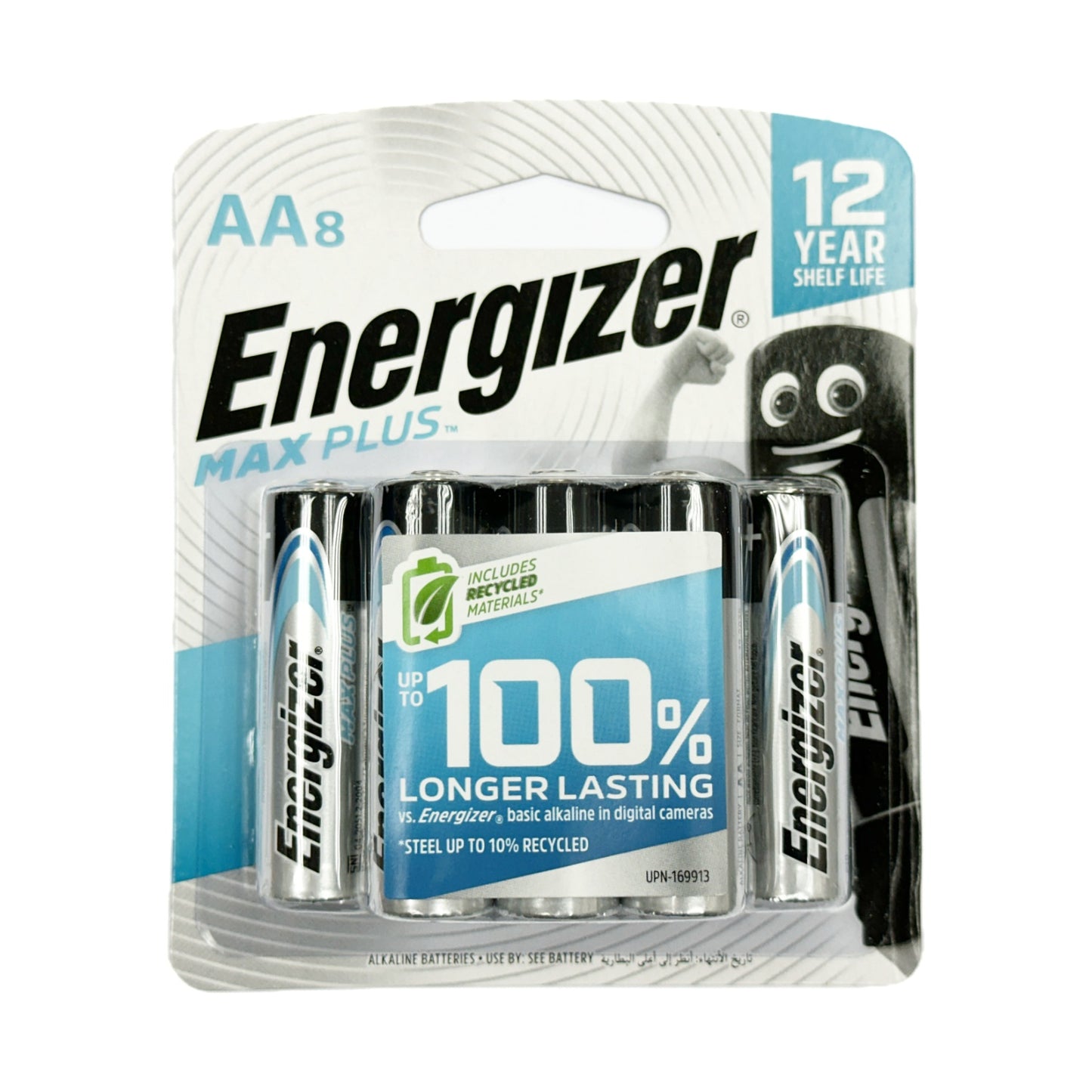 勁量-Max Plus AA/2A 1.5V 超強鹼性電池 EP91BP8 (8粒裝)