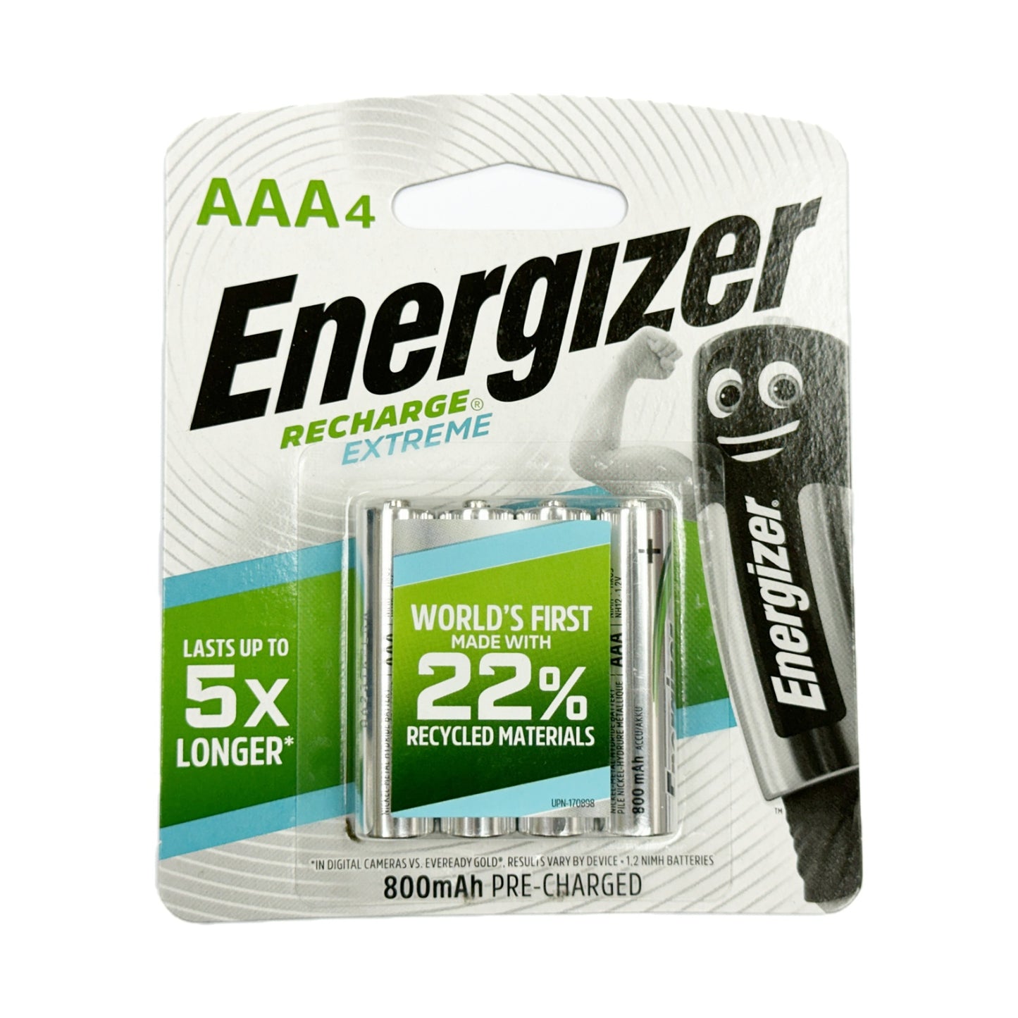 勁量-AAA/3A  環保充電池 800mAh (4粒裝)